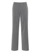 Joellegz Mel. Pinstripe Mw Pants Grey Gestuz