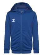 Hmlauthentic Pl Zip Hoodie Kids Blue Hummel