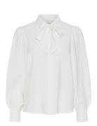 Yaspil Ls Bow Shirt S. Noos White YAS