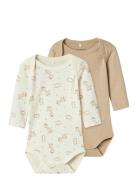 Nbnbody 3P Ls Jet Stream Giraffe Noos Cream Name It