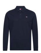 Tjm Slim Placket Polo Ls Ext Navy Tommy Jeans