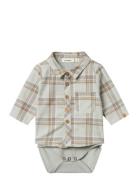 Nbmseven Ls Boxy Body Shirt Lil Grey Lil'Atelier