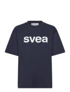 Swaustin Boxy Logo Ss T-Shirt Navy Svea