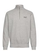 Essential Logo Half Zip Grey Superdry