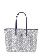 Th Monoplay Leather Tote Navy Tommy Hilfiger