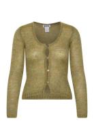 Gelle Cardigan Yellow Green Melange Green Hope