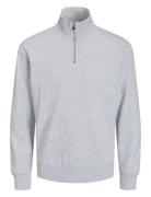 Jjebradley Sweat Half Zip Noos Grey Jack & J S