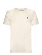 Custom Slim Fit Jersey Crewneck T-Shirt Cream Polo Ralph Lauren