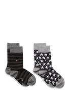 Th Kids Sock 2P Stars And Stripes Black Tommy Hilfiger