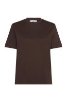 Short-Sleeved Cotton T-Shirt Brown Mango