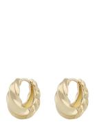 Lydia Big Twist Ring Ear Plain G Gold SNÖ Of Sweden