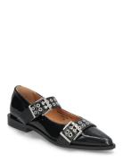 Biavictoria Double Buckle Ballet Flat Nappalak Black Bianco