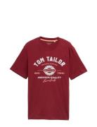 Logo Tee Burgundy Tom Tailor