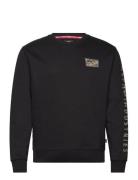 Camo Sleeve Crewneck Black Alpha Industries