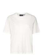 Linen Blend Boxy Tee White Lexington Clothing