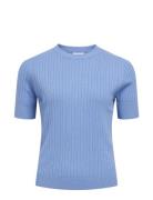 Objnoelle S/S Knit T-Shirt Noos Blue Object