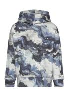 Sweatshirt Hood Aop Minerals Blue Lindex