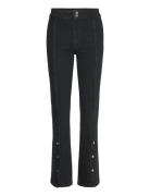 90S Stretch Button Front Jeans Black Filippa K