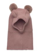 Balaclava Windstop W. Pompoms Pink Huttelihut