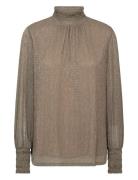 Mmximena Glam Ls Blouse Beige MOS MOSH