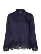 Cedarsbbelaina Blouse Navy Bruuns Bazaar