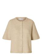 Slflulu 2/4 Knit Cardigan Noos Beige Selected Femme