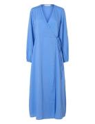 Slflucia-Susie Ls Ankle Wrap Dress B Blue Selected Femme