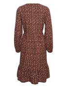 Crtiah Knee Length Dress - Zally Fi Red Cream