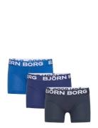 Cotton Stretch Boxer 3P Blue Björn Borg