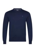 Cotton Silk Crew Navy Hackett London