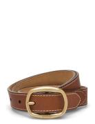 Smooth Vachetta-25Mm Ovl Bk-Blt-Med Brown Polo Ralph Lauren