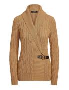 Buckled Cotton Sweater Brown Lauren Ralph Lauren