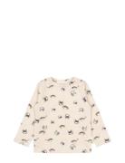 T-Shirt L/S Printed Beige Petit Piao