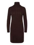 Cable Wool-Cashmere Turtleneck Dress Brown Polo Ralph Lauren