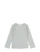 T-Shirt L/S Modal Striped Blue Petit Piao