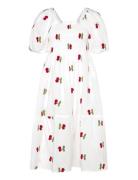 Cheri Fruit Dress White A-View