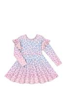 Print Smoc Dress Pink Gugguu