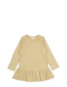 Dress L/S Modal Striped Yellow Petit Piao