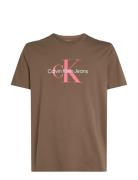 Ss Hero Monologo Tee 30S Brown Calvin Klein Jeans