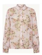 Shirt Cwrenette Flower Leaves Pink Claire Woman