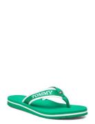 Hilfiger Webbing Pool Slide Green Tommy Hilfiger