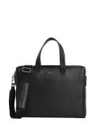 Ck Premium Leather Laptop Bag Black Calvin Klein