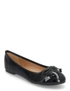 Biaceline Ballerina Toecap Faux Leather Black Bianco