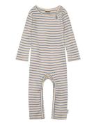 Jumpsuit L/S Modal Striped Blue Petit Piao