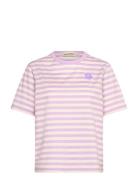 Tasaraita Unikko Ss Purple Marimekko