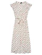 Vmpage S/L Long Wrap Dress Wvn Ga Patterned Vero Moda