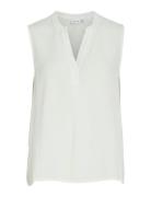 Virosa V-Neck S/L Top - Noos White Vila