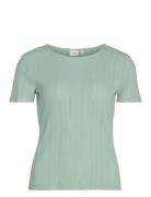 Vikassie S/S Pointelle Top - Noos Green Vila