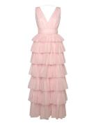 Tulle Frill Gown Pink Bubbleroom