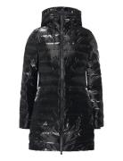 Lohja Long Puffer Curve Jacket W3T3 Black Rains